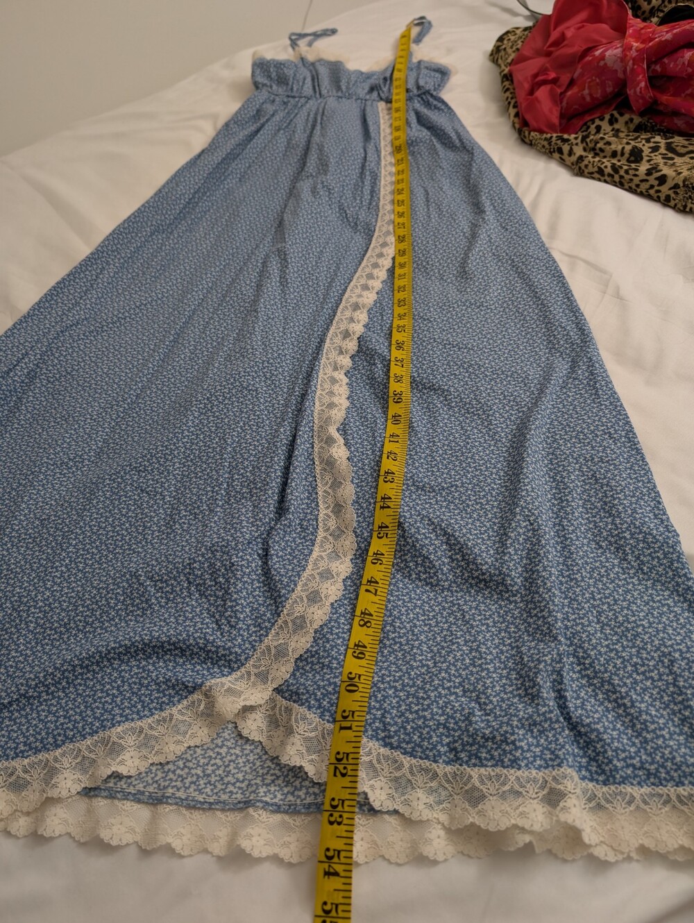 Annie vintage lace trim cotton slip dress - Picture 10 of 15
